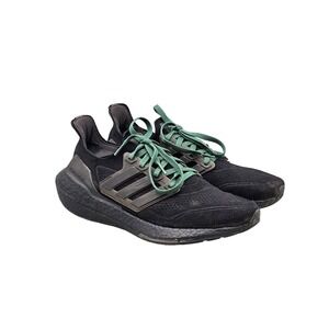 Adidas‎ Men's Size 10 US Ultraboost Black W Green Laces Athletic Sneakers Shoes